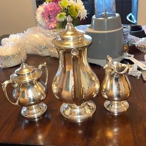 Vintage Sterling Coffee tea set with everything included